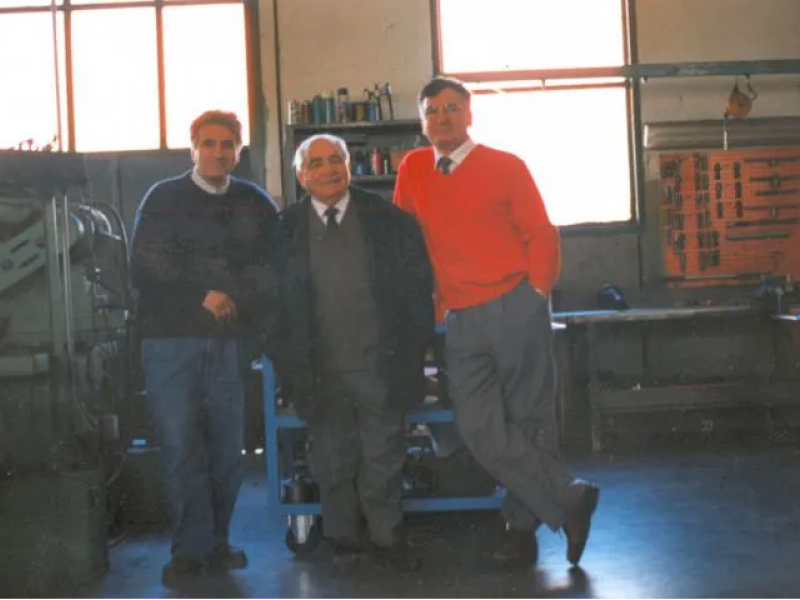 Azienda - Romano (al centro) ed i due figli Sergio (a destra) e Fabrizio (a sinistra)